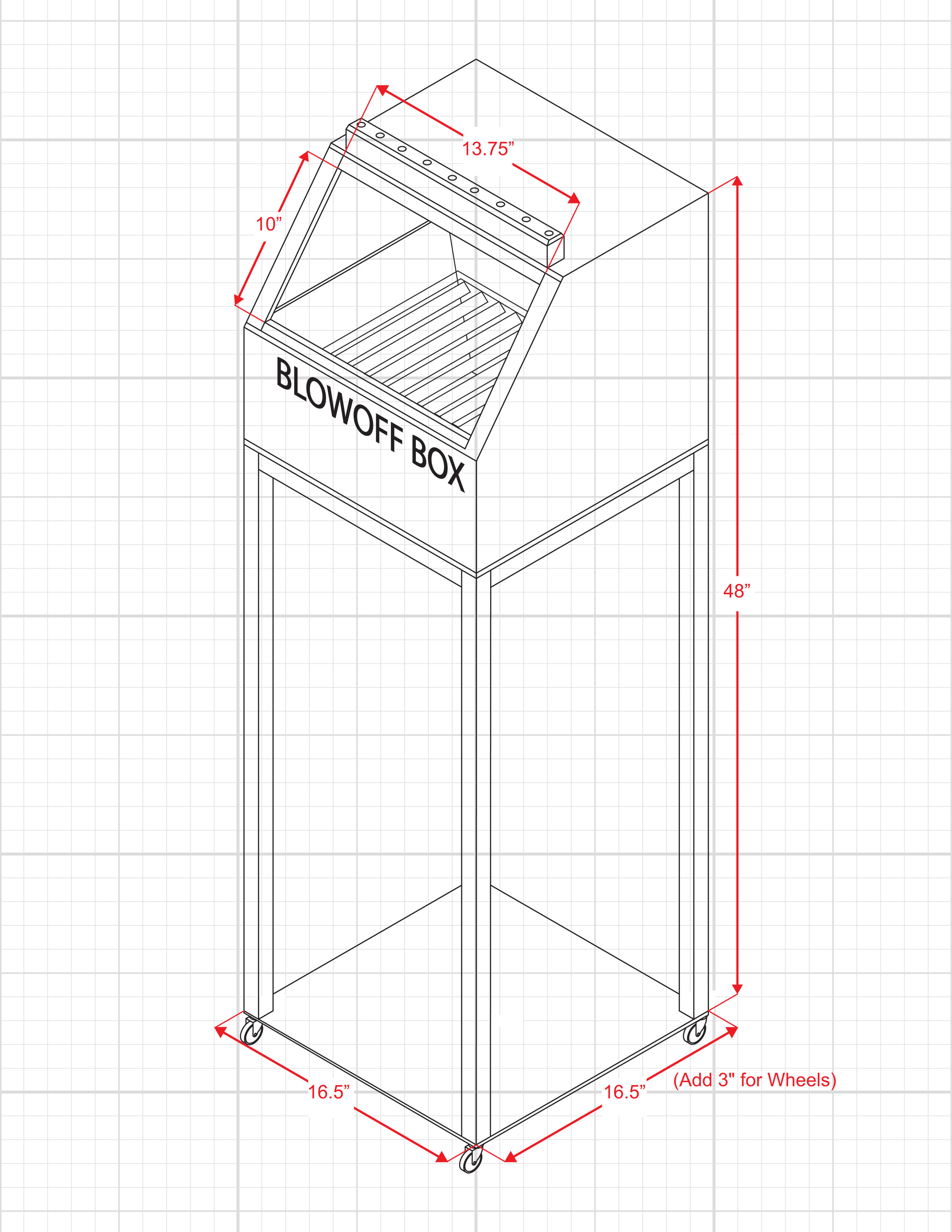 Mist Containment Station Drawing Dimensions